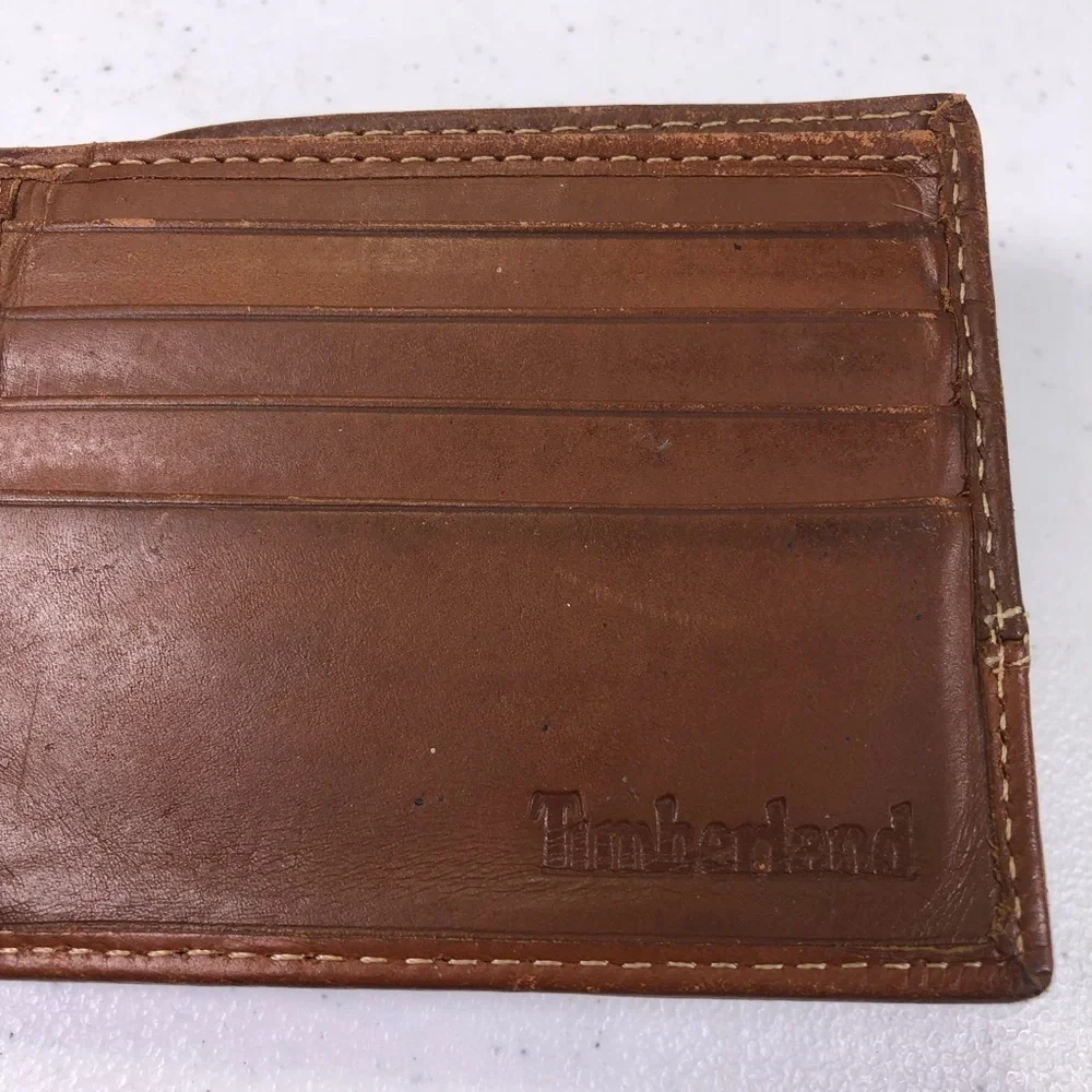 TIMBERLAND Brown Leather Bifold Wallet